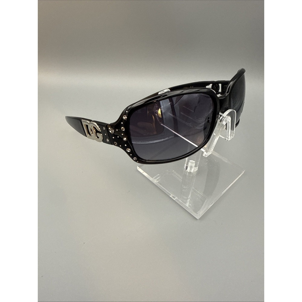 DG Bling NWT Designer Sunglasses Black Frame Crystals DG Logo Glamour Femme HOT